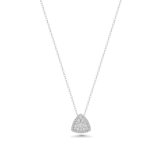 Rupali Adani Illuminate Triangle Necklace 18K White Gold Necklace