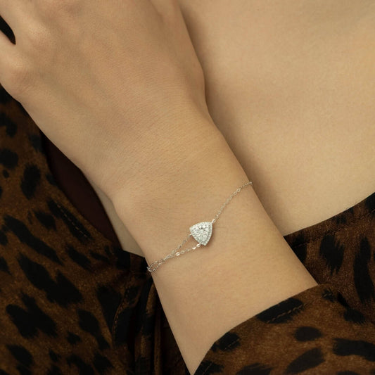 Rupali Adani Illuminate Trillion Bracelet 18K White Gold Bracelet