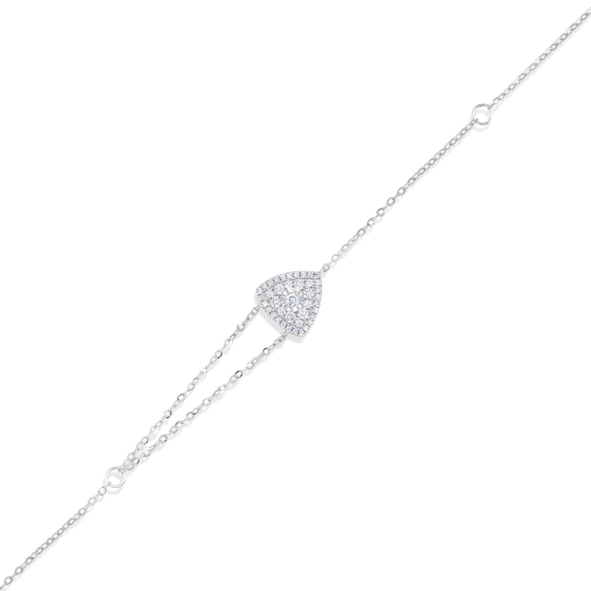 Rupali Adani Illuminate Trillion Bracelet 18K White Gold Bracelet