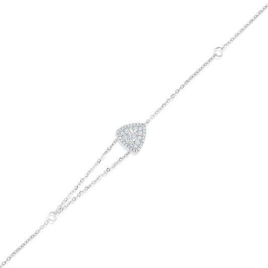 Rupali Adani Illuminate Trillion Bracelet 18K White Gold Bracelet