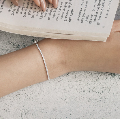 Rupali Adani Ultralight white gold diamond bracelet worn on the wrist