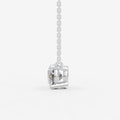 1.62ct Round Lab-Grown Diamond Pendant Necklace — white gold detail view