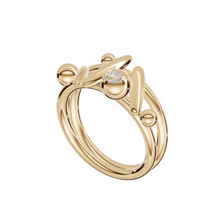 Return to Your Light Ring, 18K Yellow Gold, Diamonds