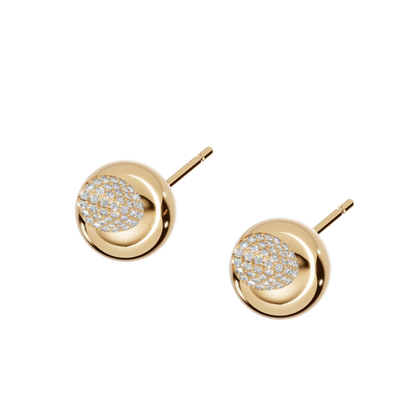 In Quiet I Shine Earrings Pair, 18K Yellow Gold, Diamonds