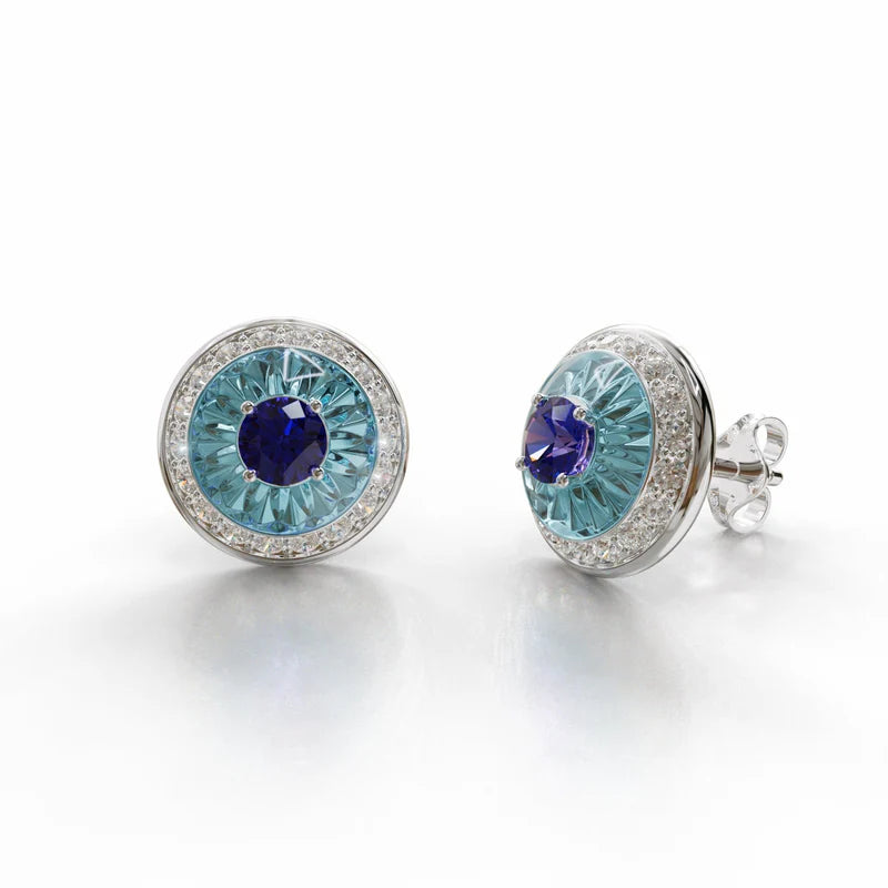 Sinan Earrings - Tanzanite
