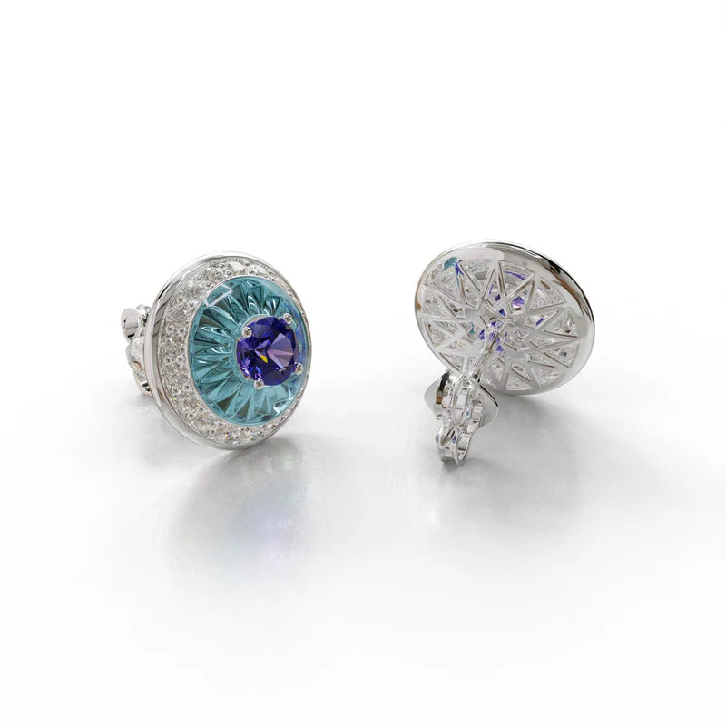 Sinan Earrings - Tanzanite