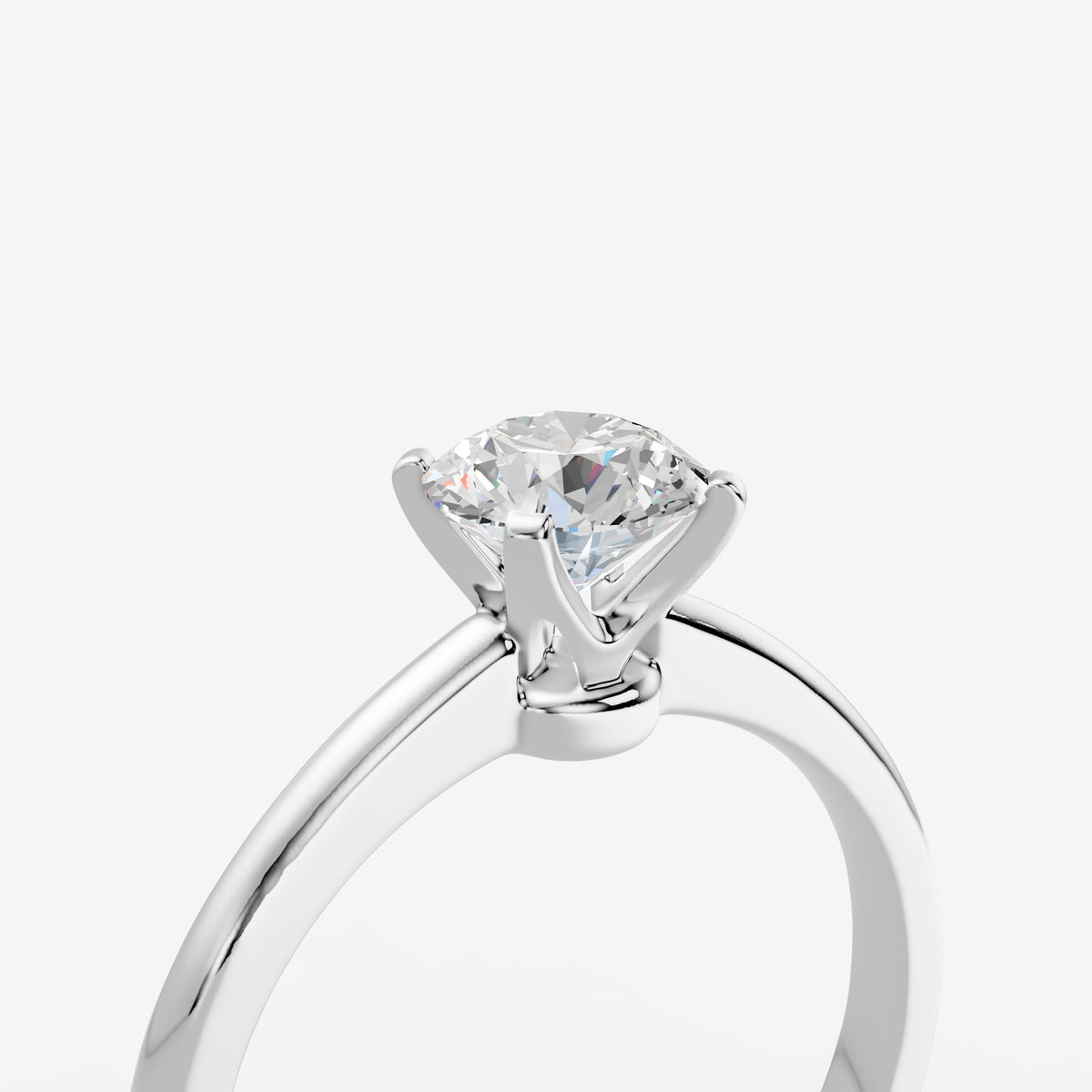 2.03ct Round Lab-Grown Diamond Ring — white gold detail view