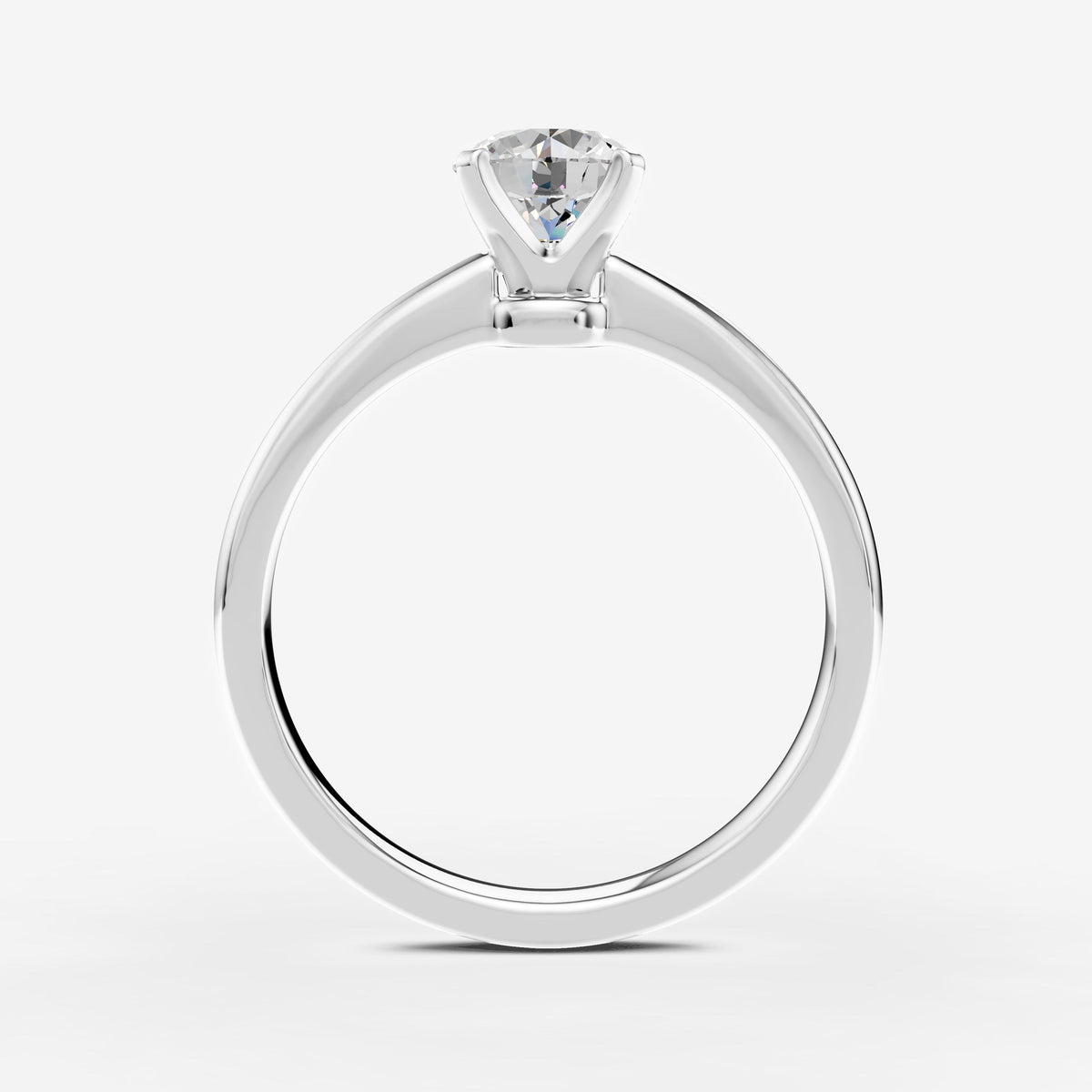 1.02ct Round Lab-Grown Diamond Ring — white gold detail view