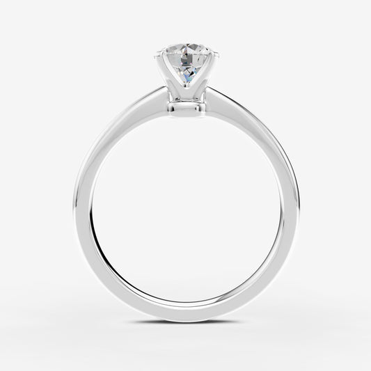 1.02ct Round Lab-Grown Diamond Ring — white gold detail view