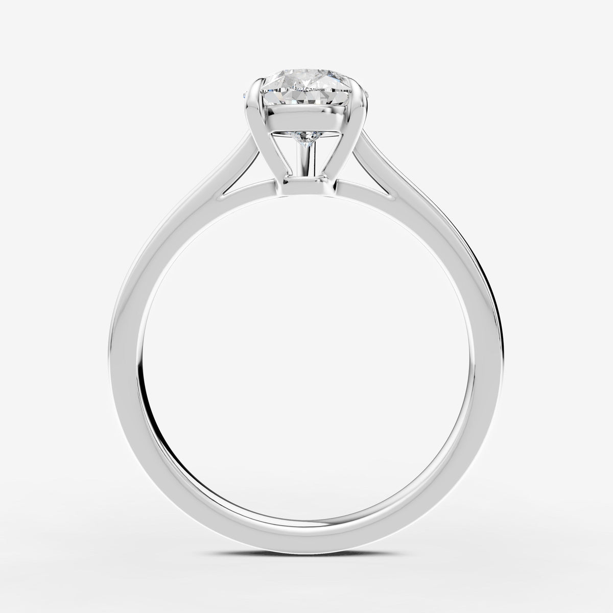 2.07ct Pear Lab-Grown Diamond Ring — white gold detail view