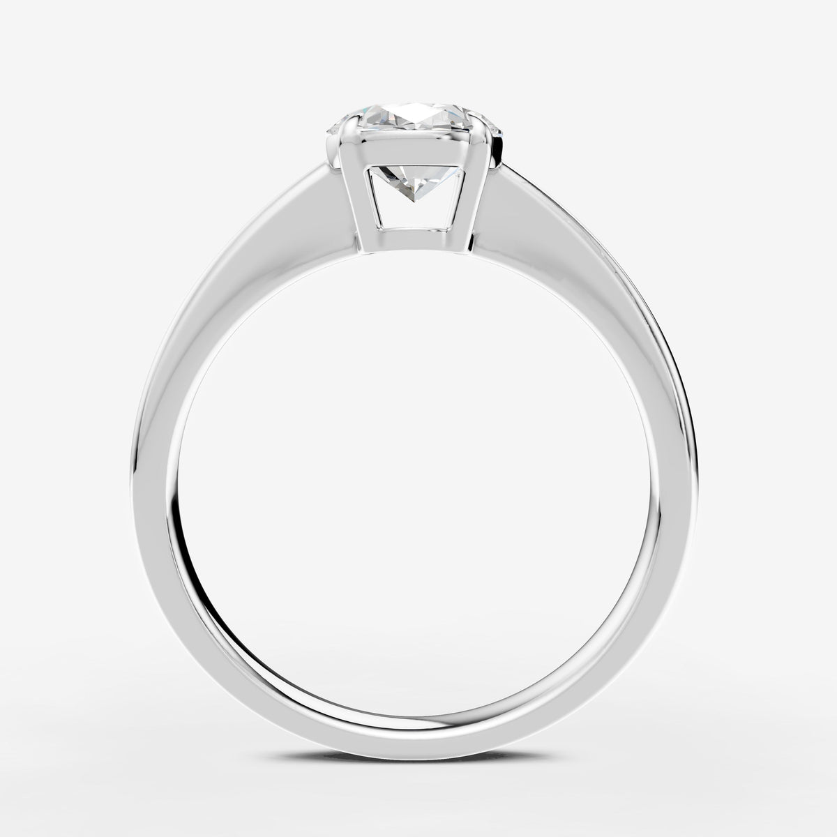2.07ct Oval Lab-Grown Diamond Ring — white gold detail view