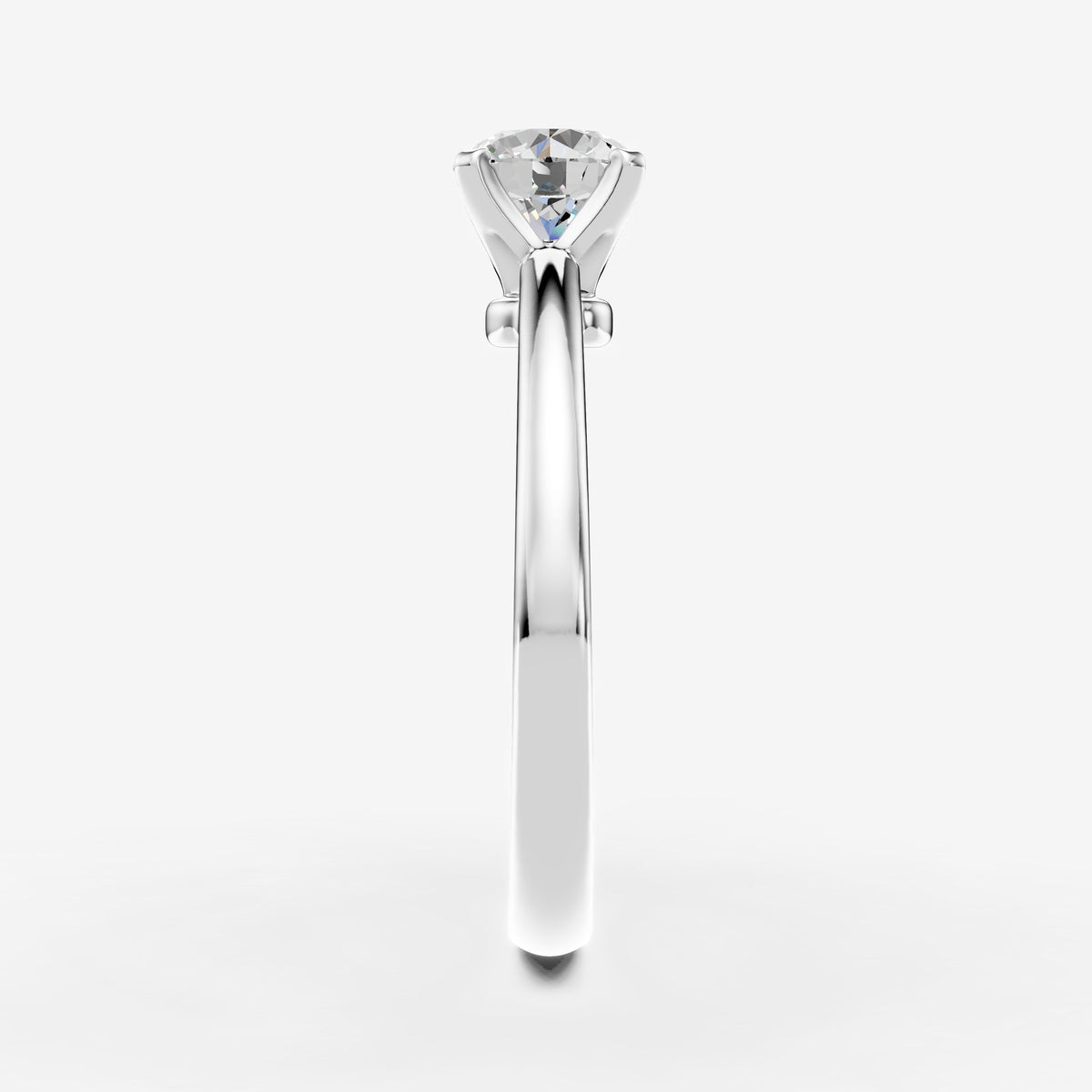 1.02ct Round Lab-Grown Diamond Ring — white gold detail view