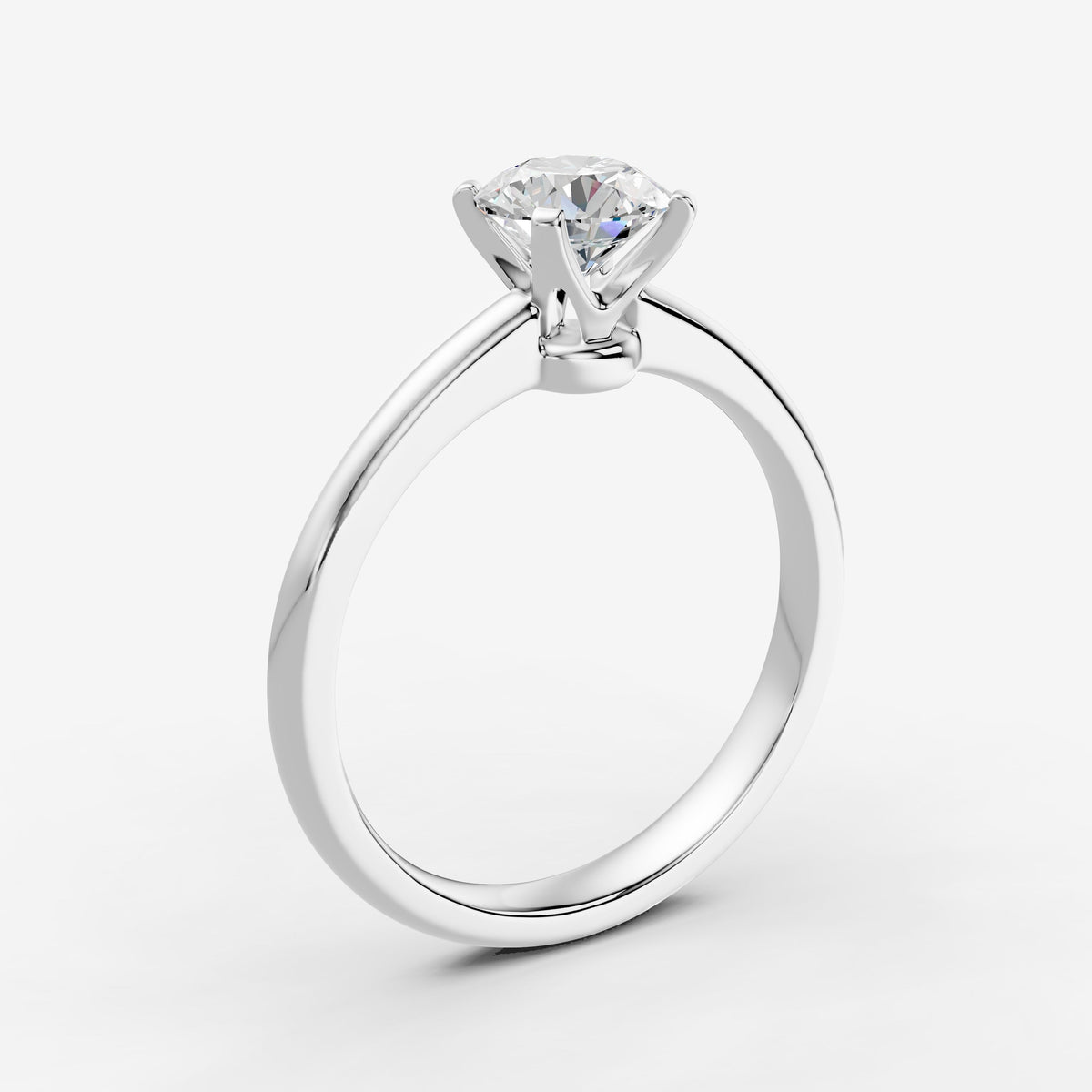 1.02ct Round Lab-Grown Diamond Ring — white gold detail view