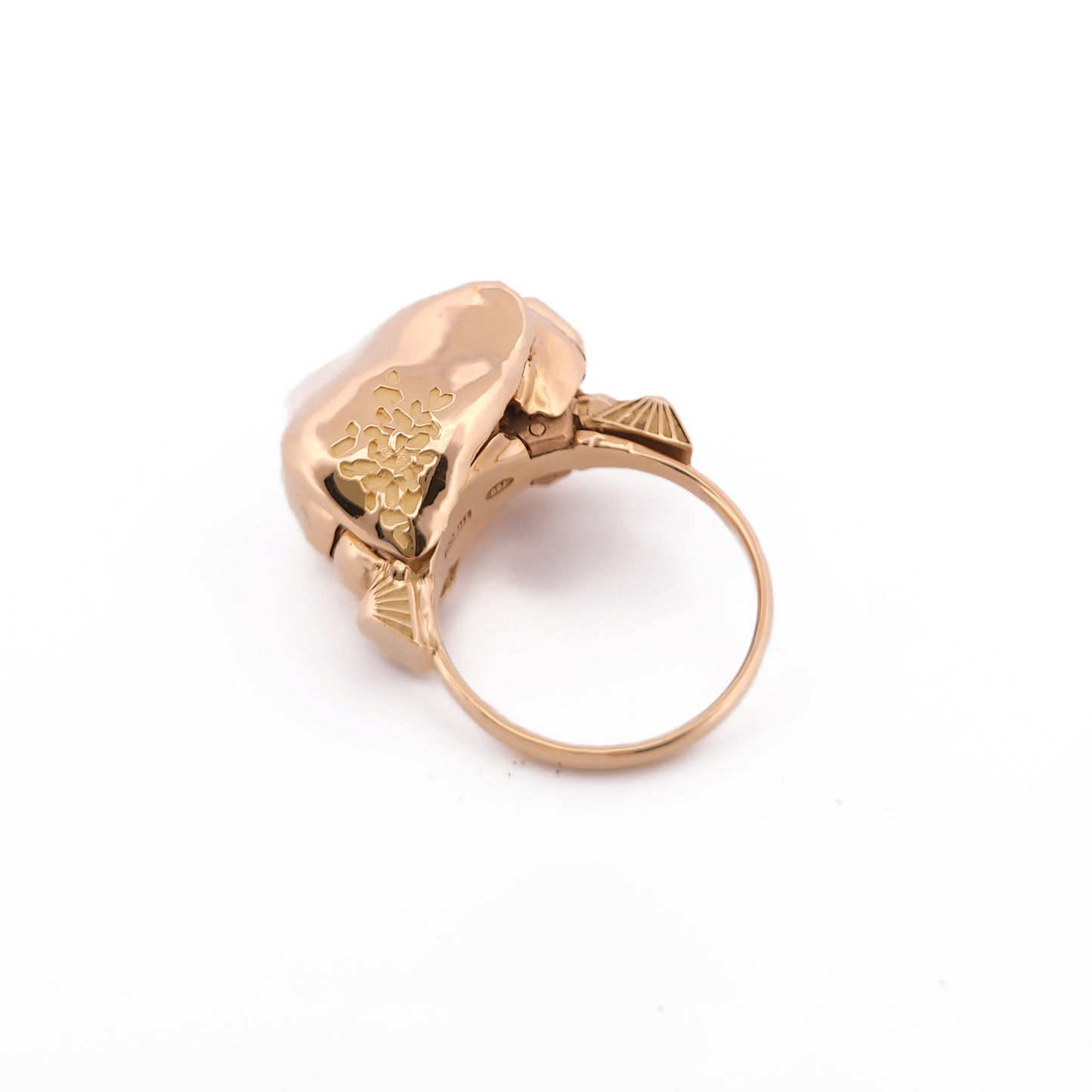 The Moth Gold Ring