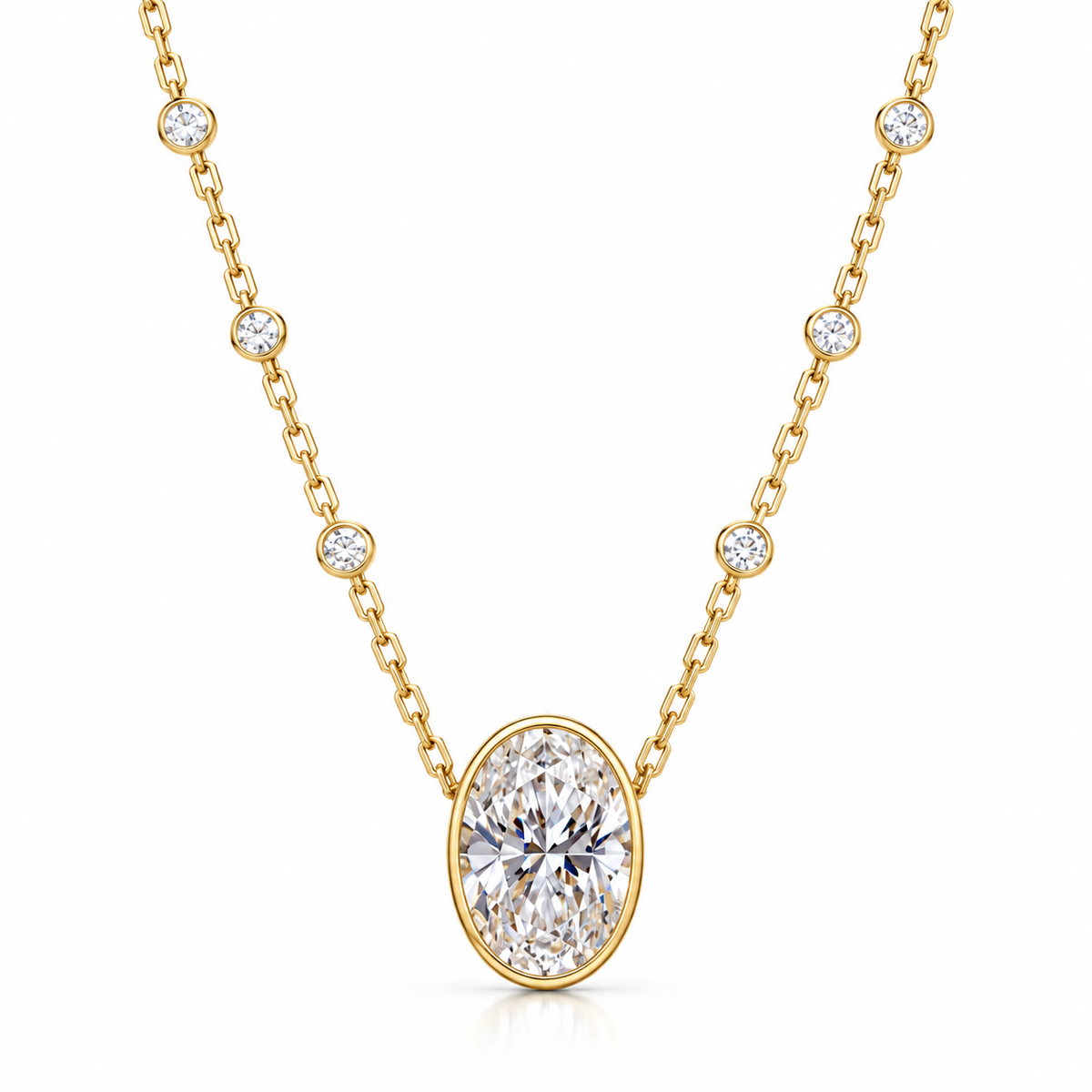 Valenza Oval Diamond Necklace