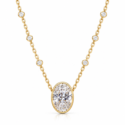 Valenza Oval Diamond Necklace