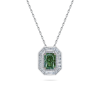 Verbesa Atelier fancy green lab-grown diamond transformer design worn as a pendant