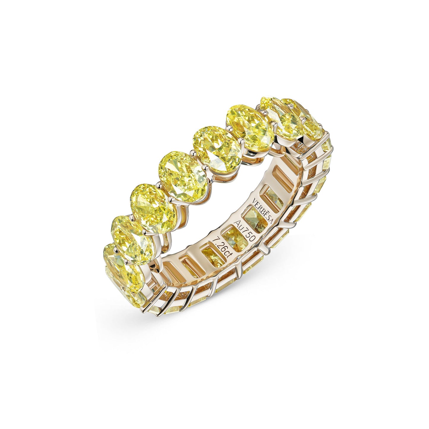 Verbesa Atelier Fancy Yellow oval and radiant lab-grown diamond eternity ring