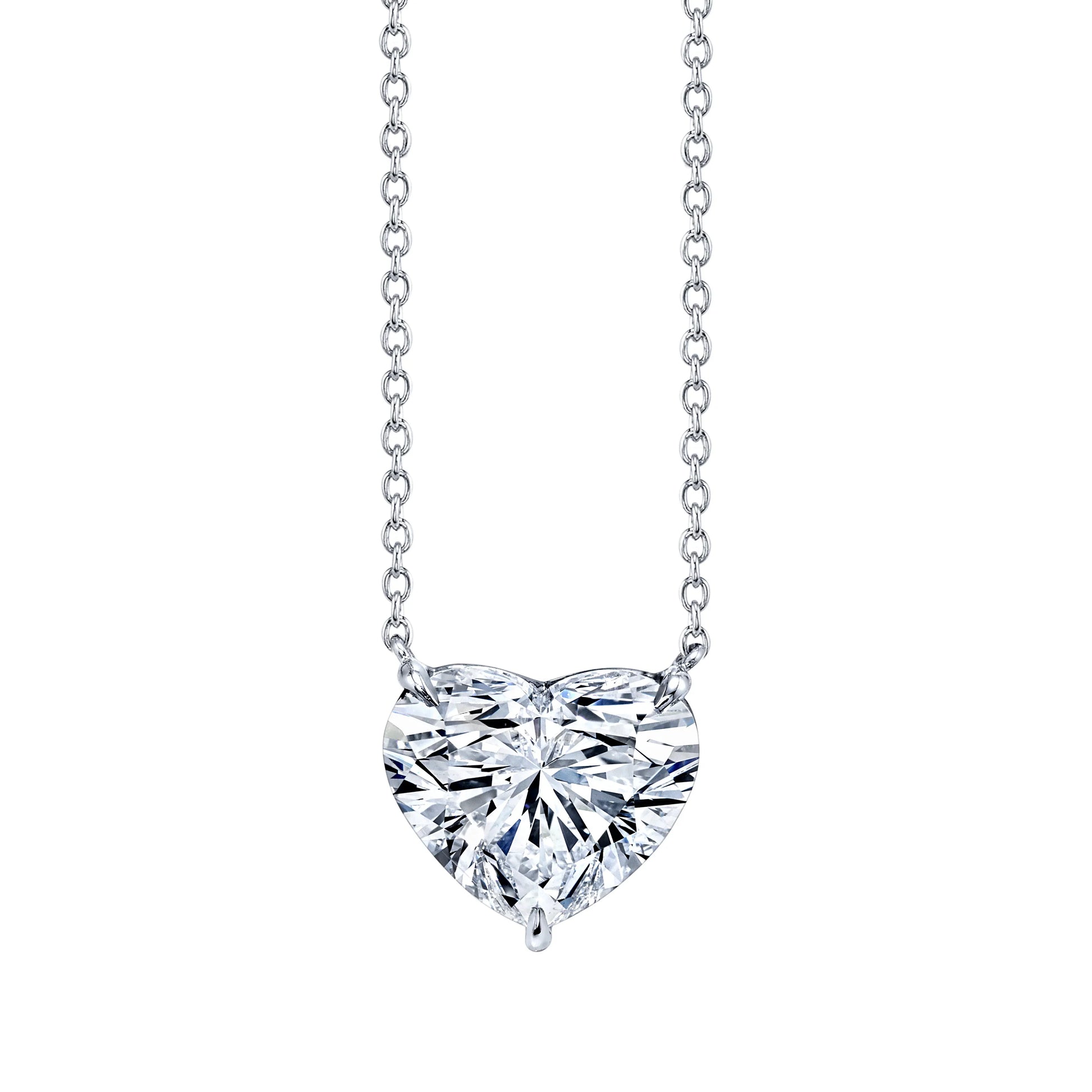 Verbesa Atelier heart-cut lab-grown diamond pendant in 18K white gold