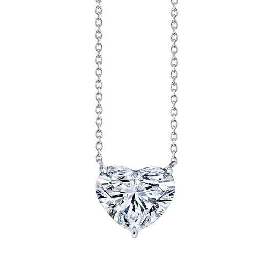 Verbesa Atelier heart-cut lab-grown diamond pendant in 18K white gold