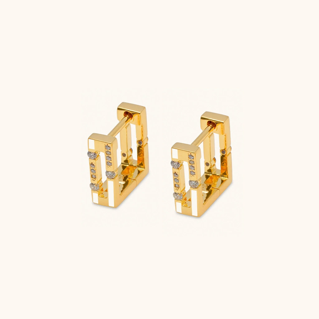 Versa Diamond and Rubies Hoops