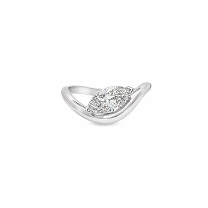18K white-gold Embrace Ring with lab-grown diamonds