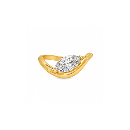 18K yellow-gold Embrace Ring with lab-grown diamonds