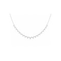 White Drop Long Stardust Necklace in 18K white gold alternate view