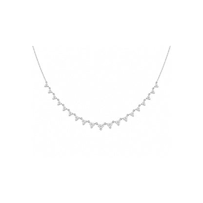 White Drop Long Stardust Necklace in 18K white gold alternate view