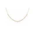 White Drop Long Stardust Necklace in 18K yellow gold alternate view