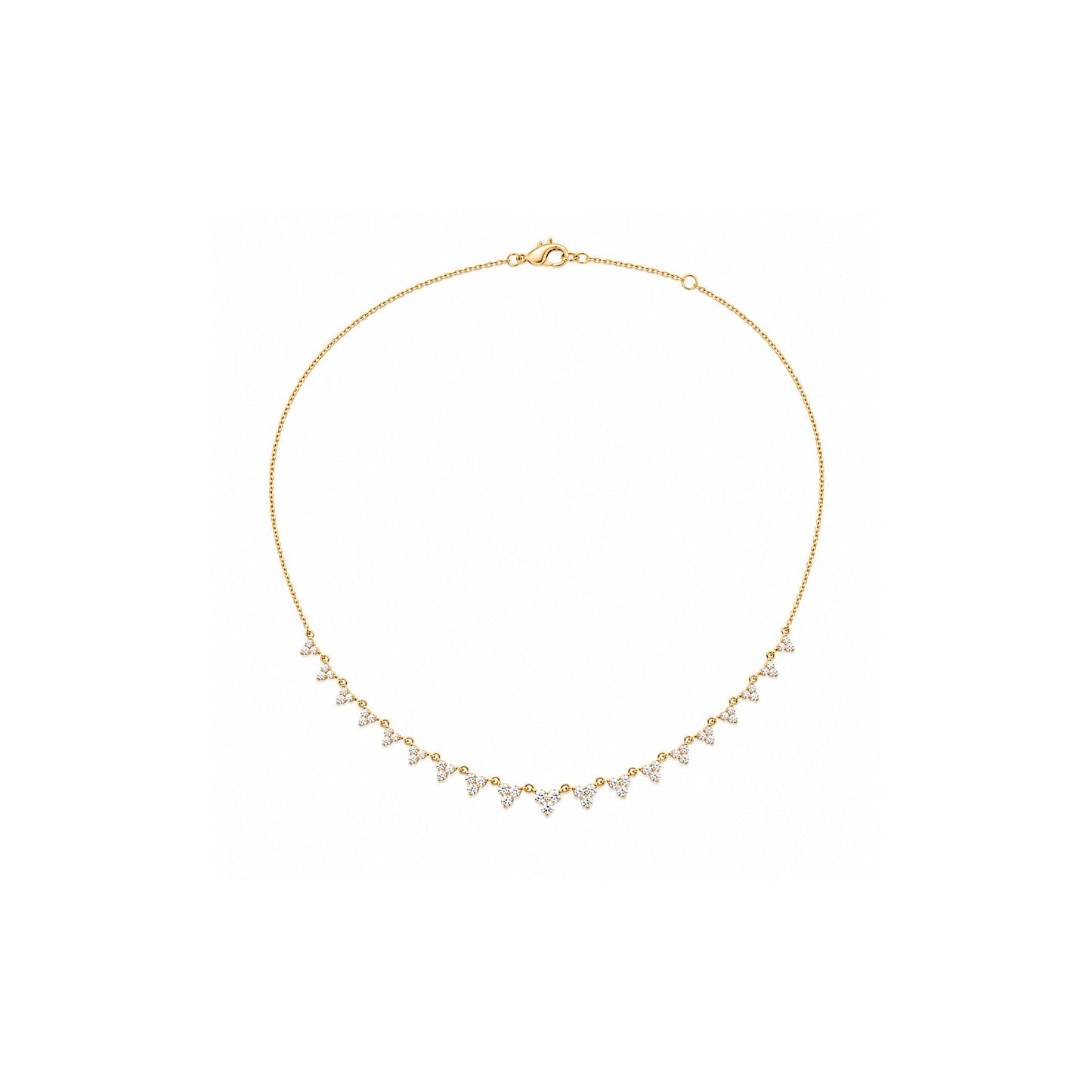 18K yellow-gold Long Stardust Necklace with lab-grown diamonds