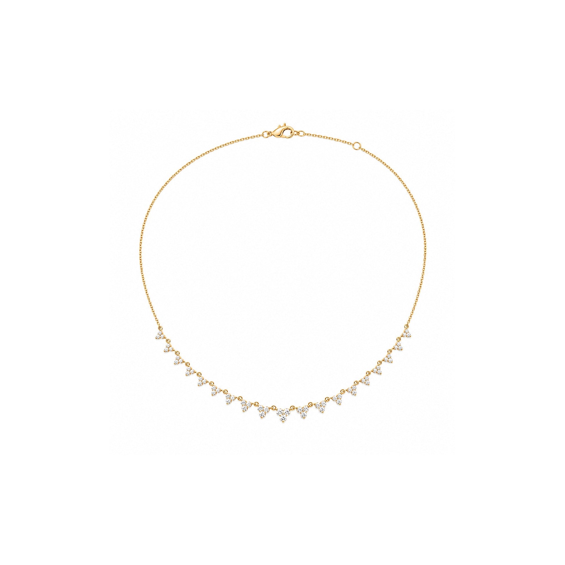 18K yellow-gold Long Stardust Necklace with lab-grown diamonds