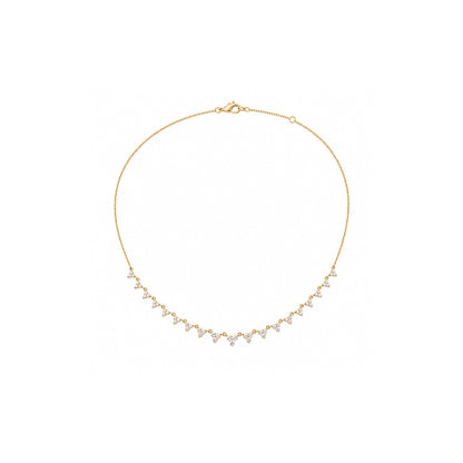 18K yellow-gold Long Stardust Necklace with lab-grown diamonds