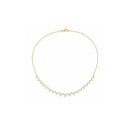 18K yellow-gold Long Stardust Necklace with lab-grown diamonds