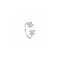 White Drop Marquise Open Ring in 18K white gold alternate view