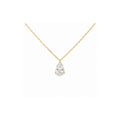 18K yellow-gold pear diamond pendant necklace with lab-grown diamond