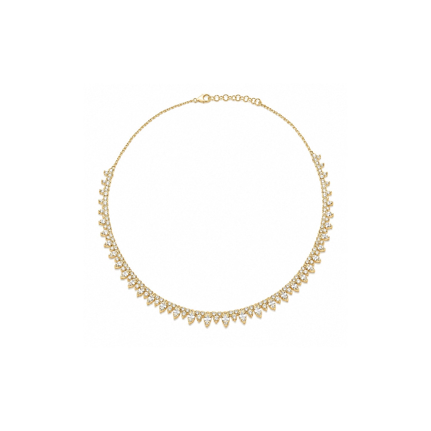 18K yellow-gold Stardust Marquise Necklace with lab-grown diamonds