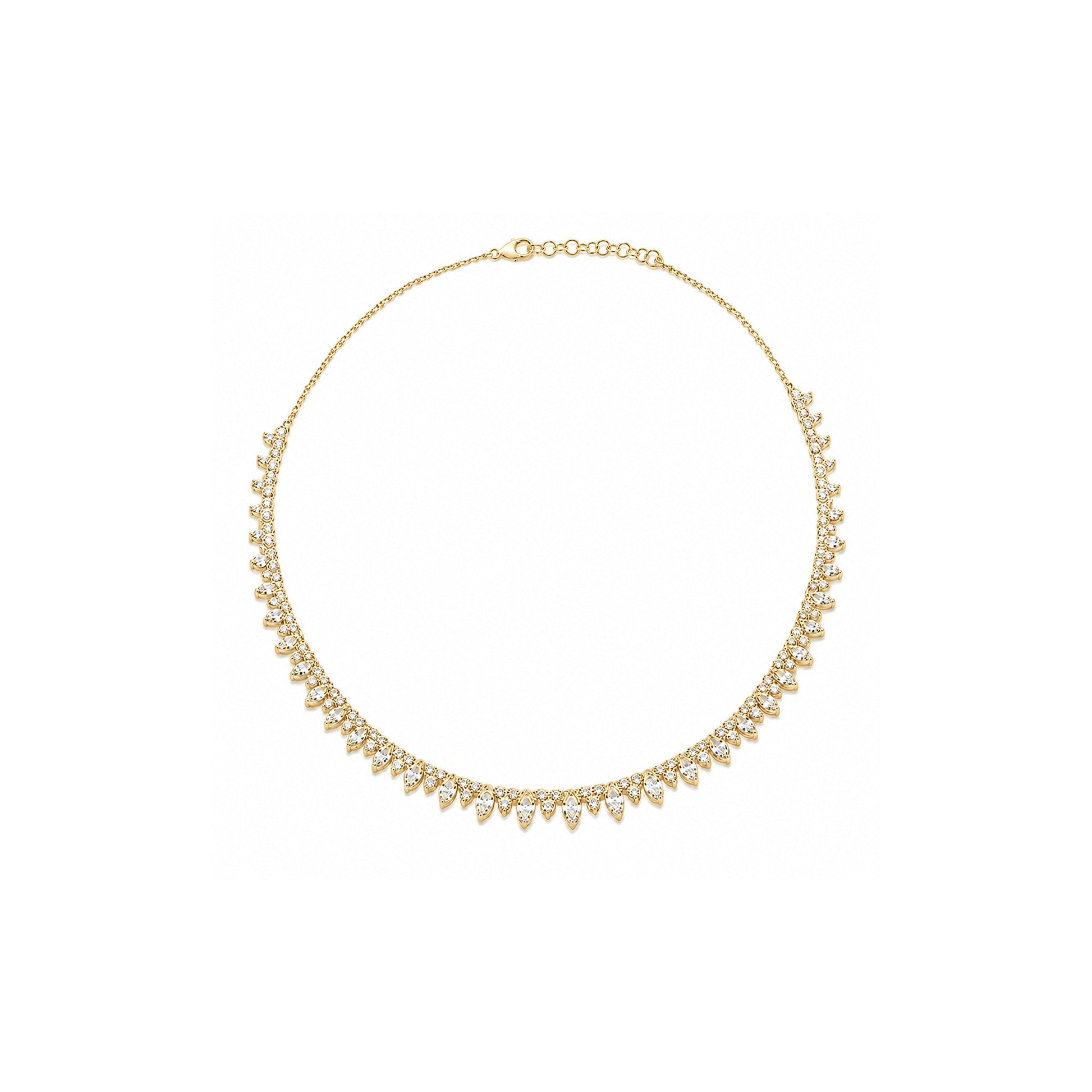 18K yellow-gold Stardust Marquise Necklace with lab-grown diamonds
