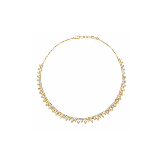 18K yellow-gold Stardust Marquise Necklace with lab-grown diamonds