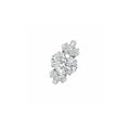 White Drop three-stone oval diamond ring in 18K white gold alternate view