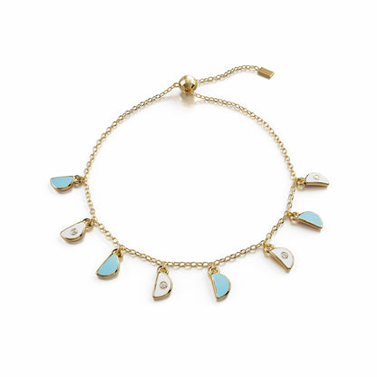Amara Charm Bracelet in yellow gold – front view
