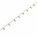 Amara Charm Pendant Necklace in yellow gold – detail view