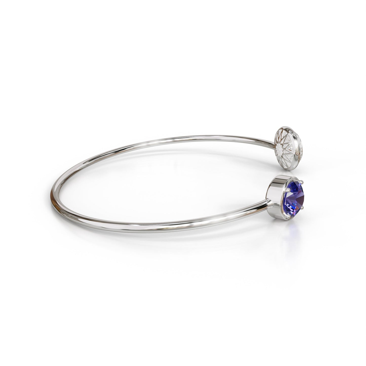 Sinan Bangle with tanzanite – side view