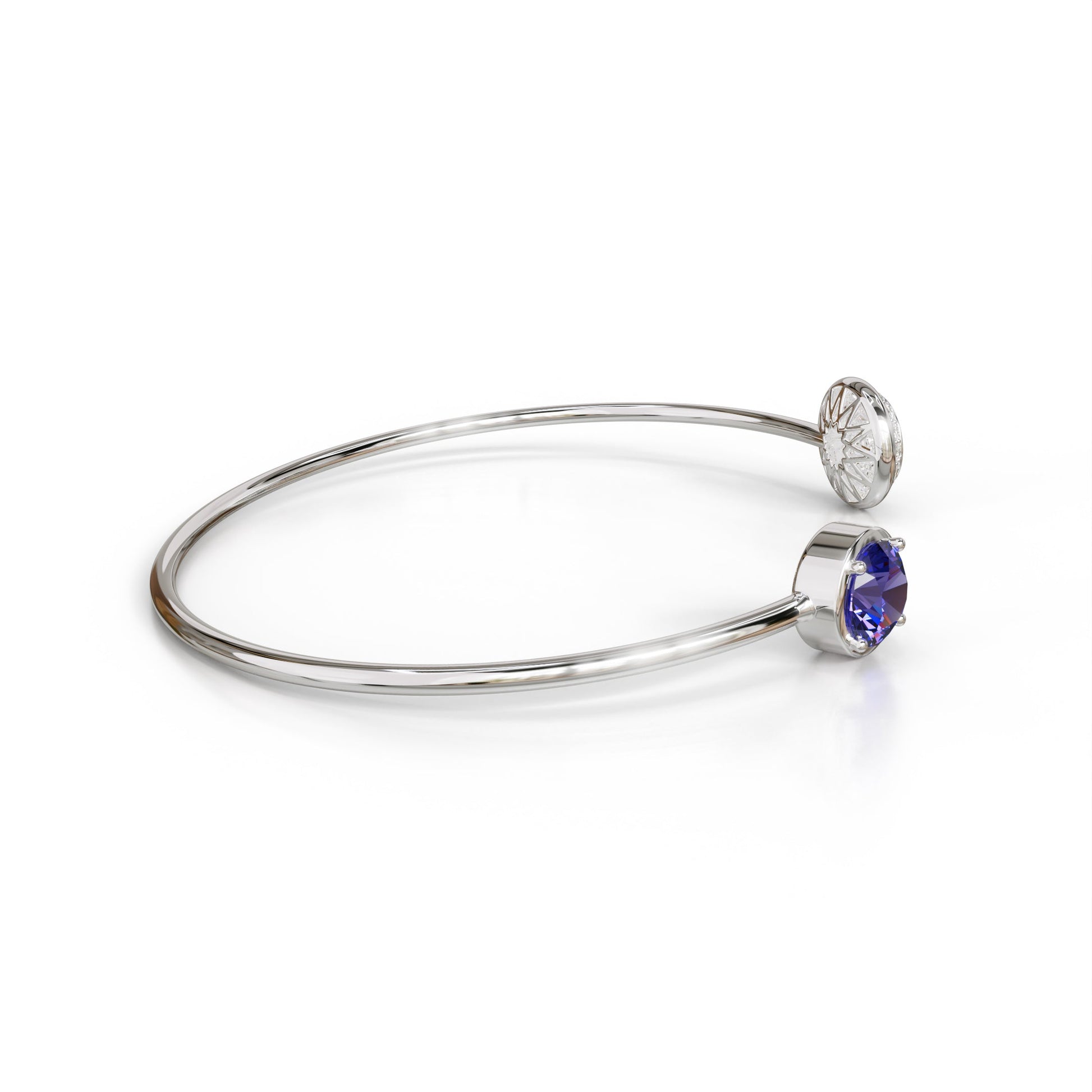 Sinan Bangle with tanzanite – side view