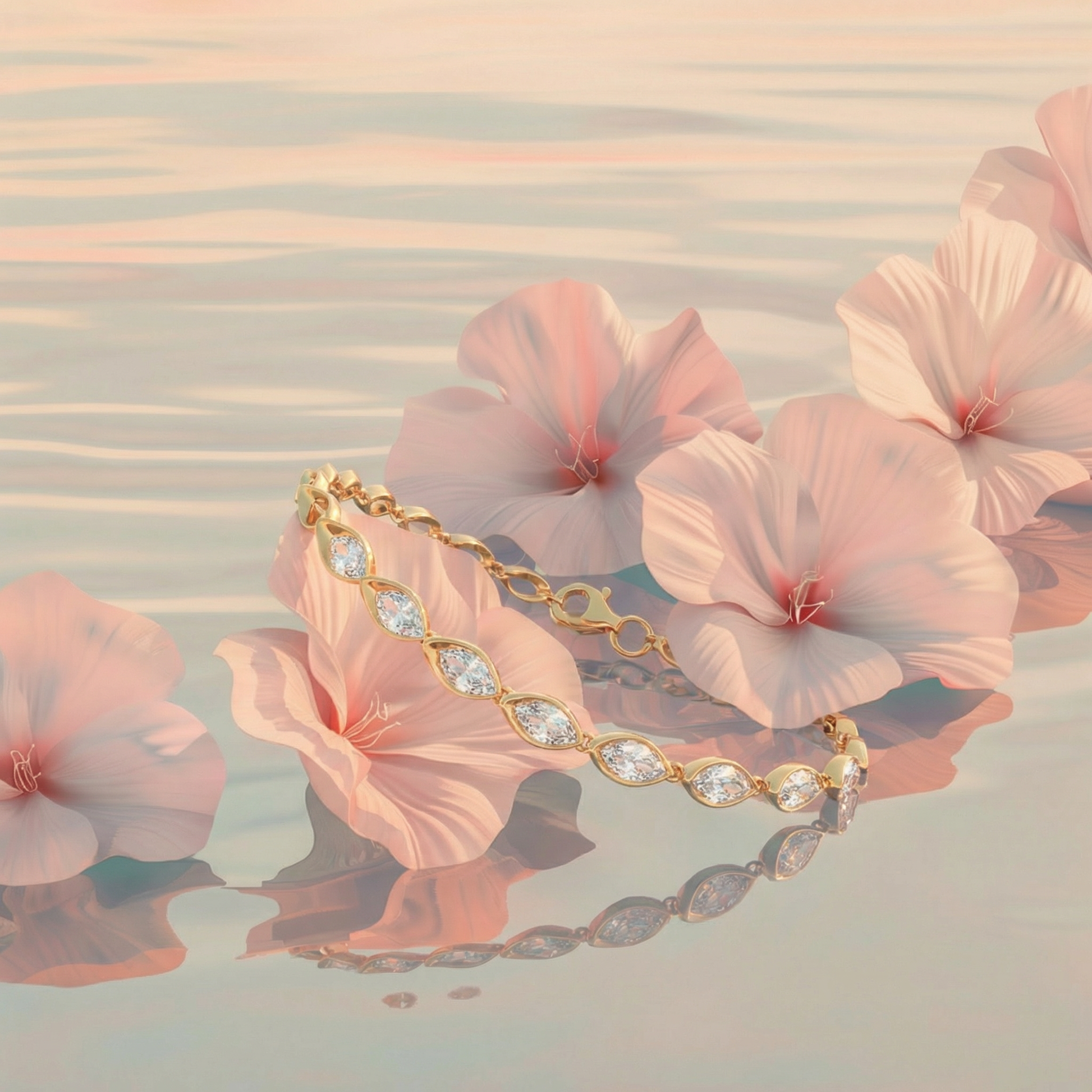 ZORÁE Core Line 18K yellow gold bracelet campaign image