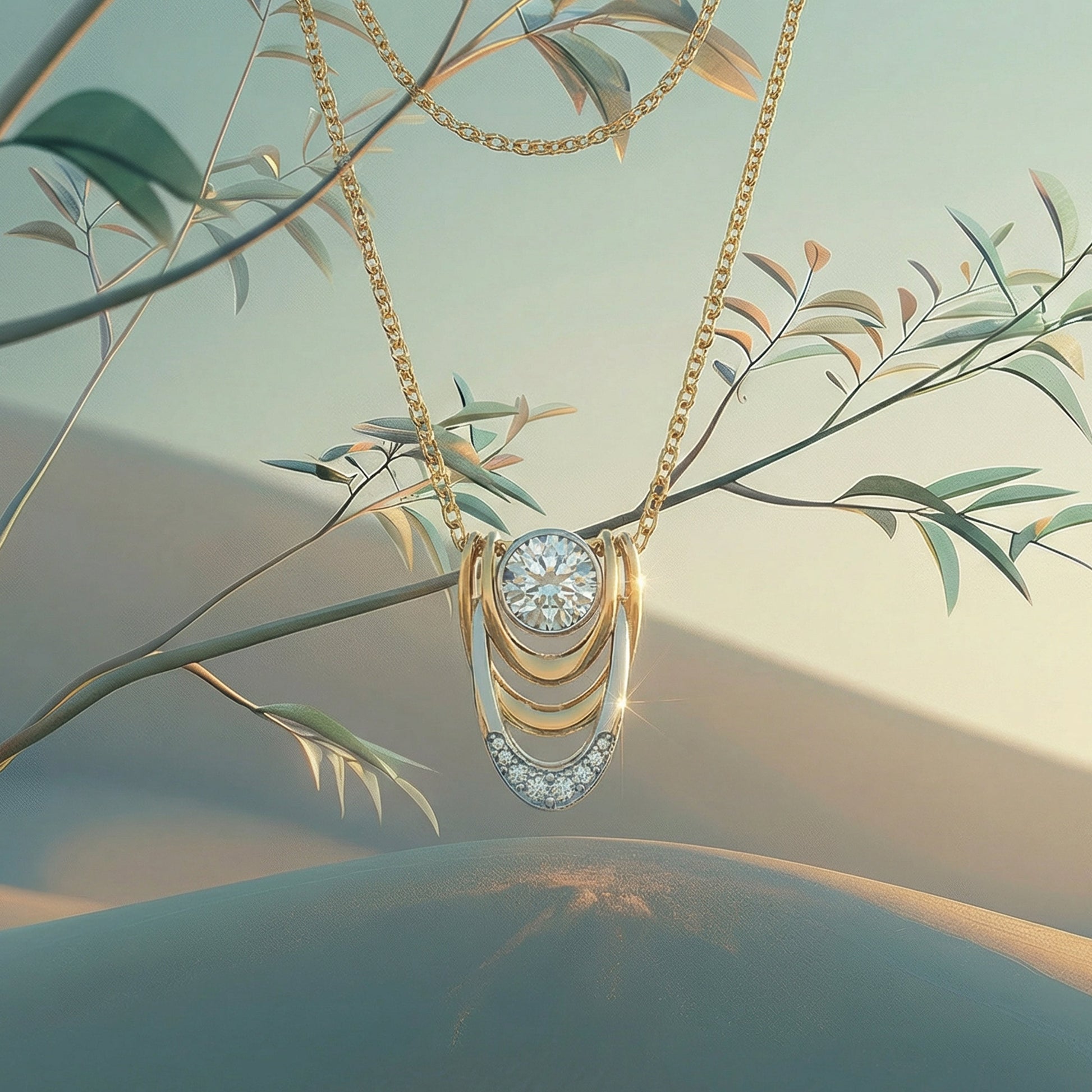 ZORÁE Unbound 05 18K yellow gold necklace campaign image