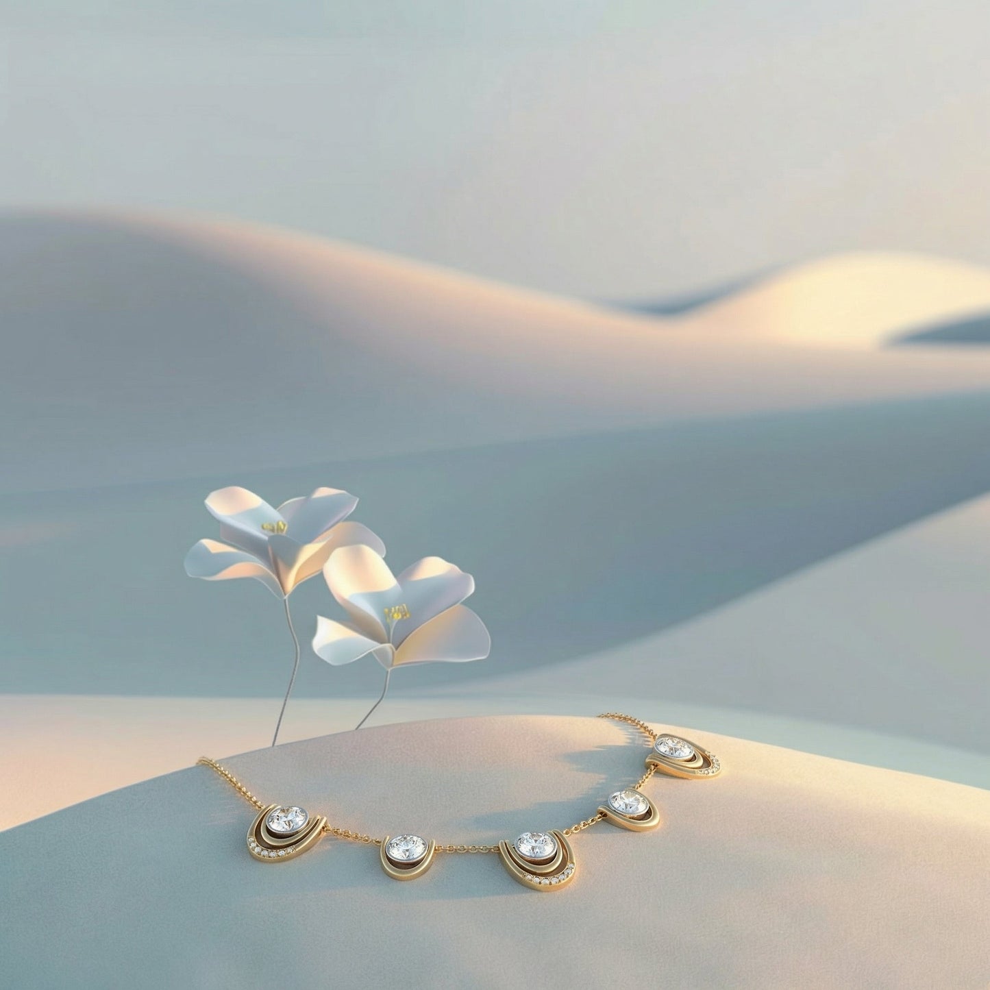 ZORÁE Unbound 08 18K yellow gold necklace campaign image