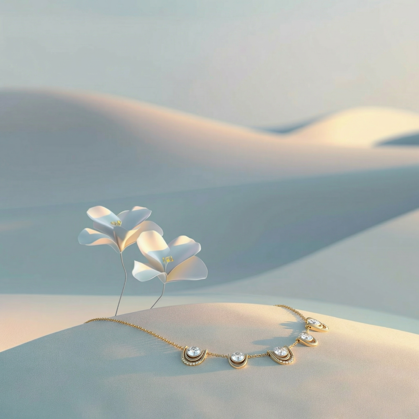ZORÁE Unbound 08 18K yellow gold necklace campaign image