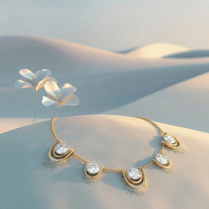 ZORÁE Unbound 08 18K yellow gold necklace campaign image