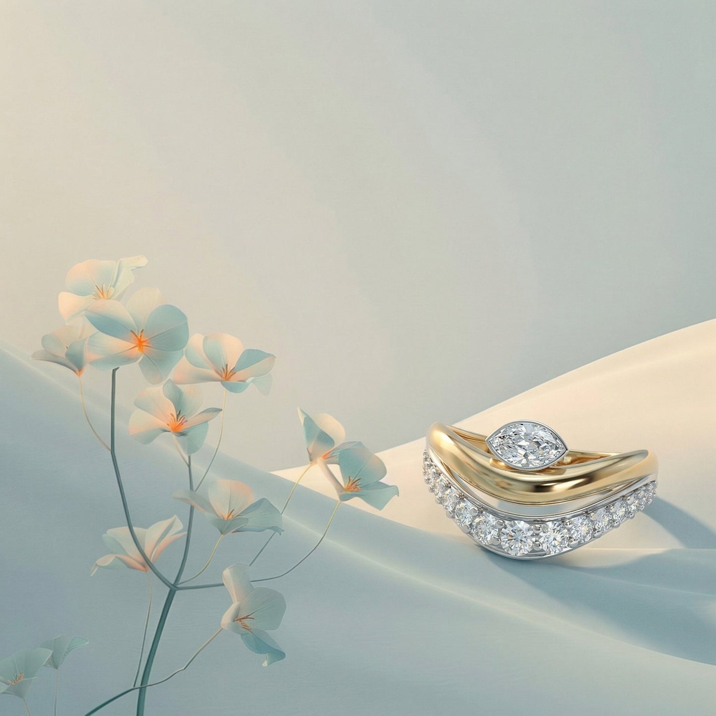 ZORÁE Unbound 12 18K yellow gold rings campaign image